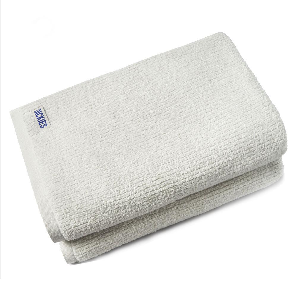 2pc Dickies Zero Twist Rib Towel 75x150cm Cotton Absorbent Soft Bath Sheet Dove