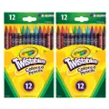 24x Crayola Twistable Coloured Pencils Drawing Art/Craft Kids/Children 3y+