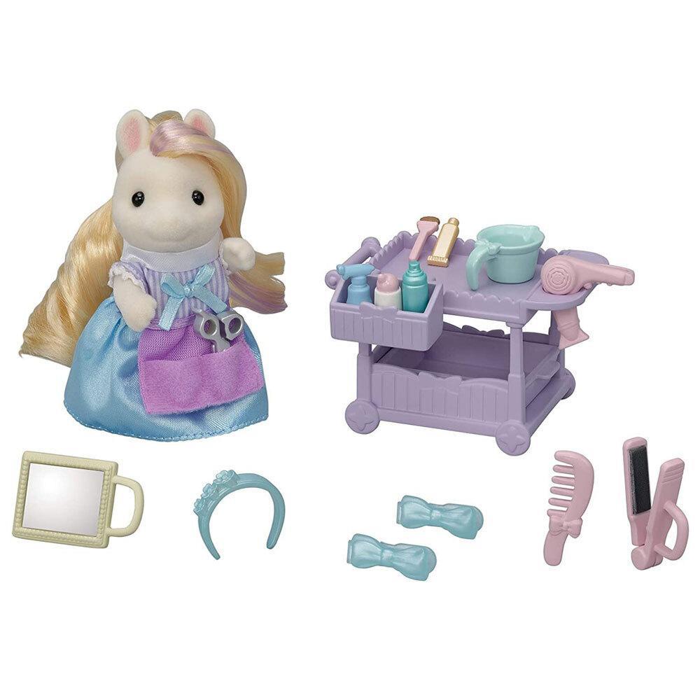 Sylvanian Families Kids/Toddler Toy Pony Doll Hair Stylist Set w/Accessories 3y+