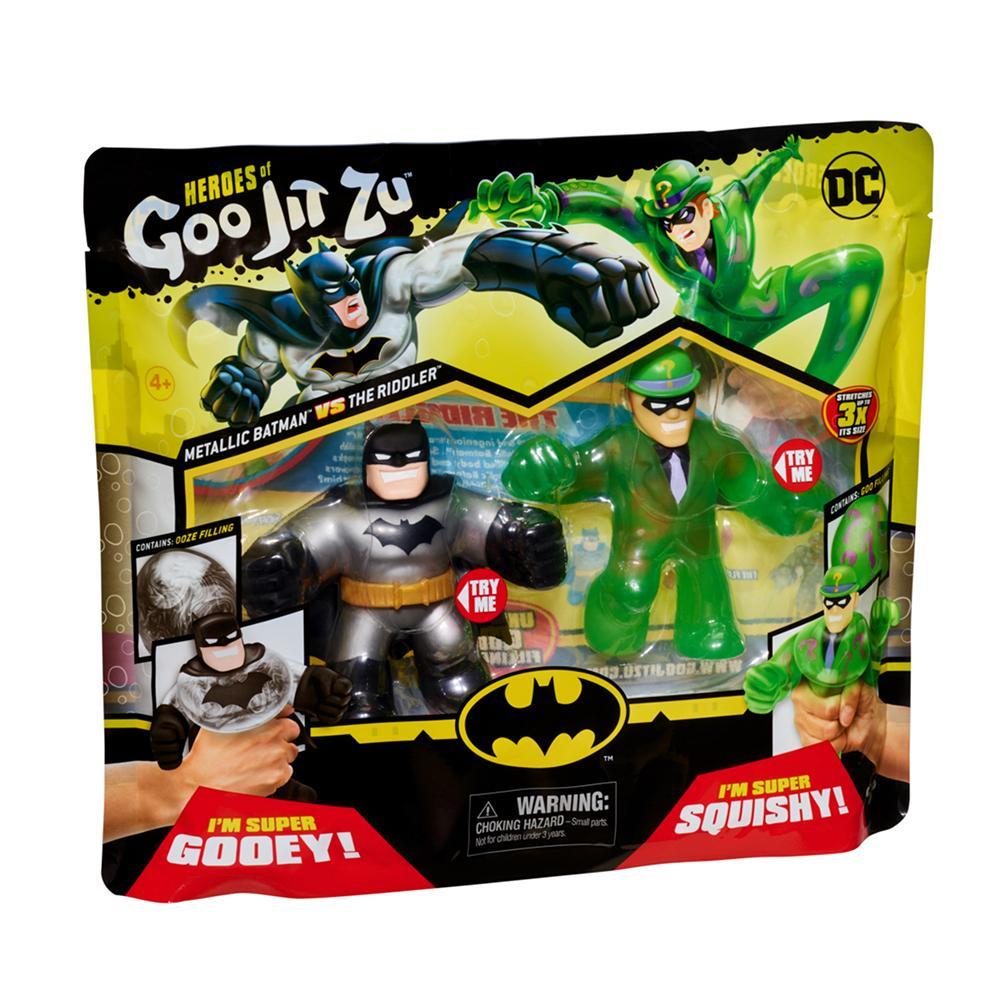 2pc Heroes Of Goo Jit Zu DC Versus Pack Metallic Batman/The Riddler Kids Toy 4y+
