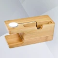 Bamboo Watch and Phone Charging Stand Creative Charging Holder for Watch and iPhone