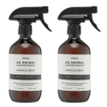2x Ladelle All Natural Plant Based Lemon/Spearmint 500ml Surface Cleaning Spray