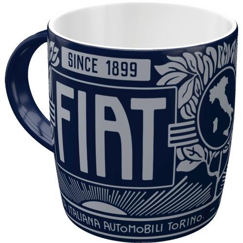 Nostalgic Art Fiat Since 1899 Logo 330ml Ceramic Mug Tea/Coffee Drink Cup Blue