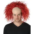 Clown Pattern Baldness Bald Cap Red Wig