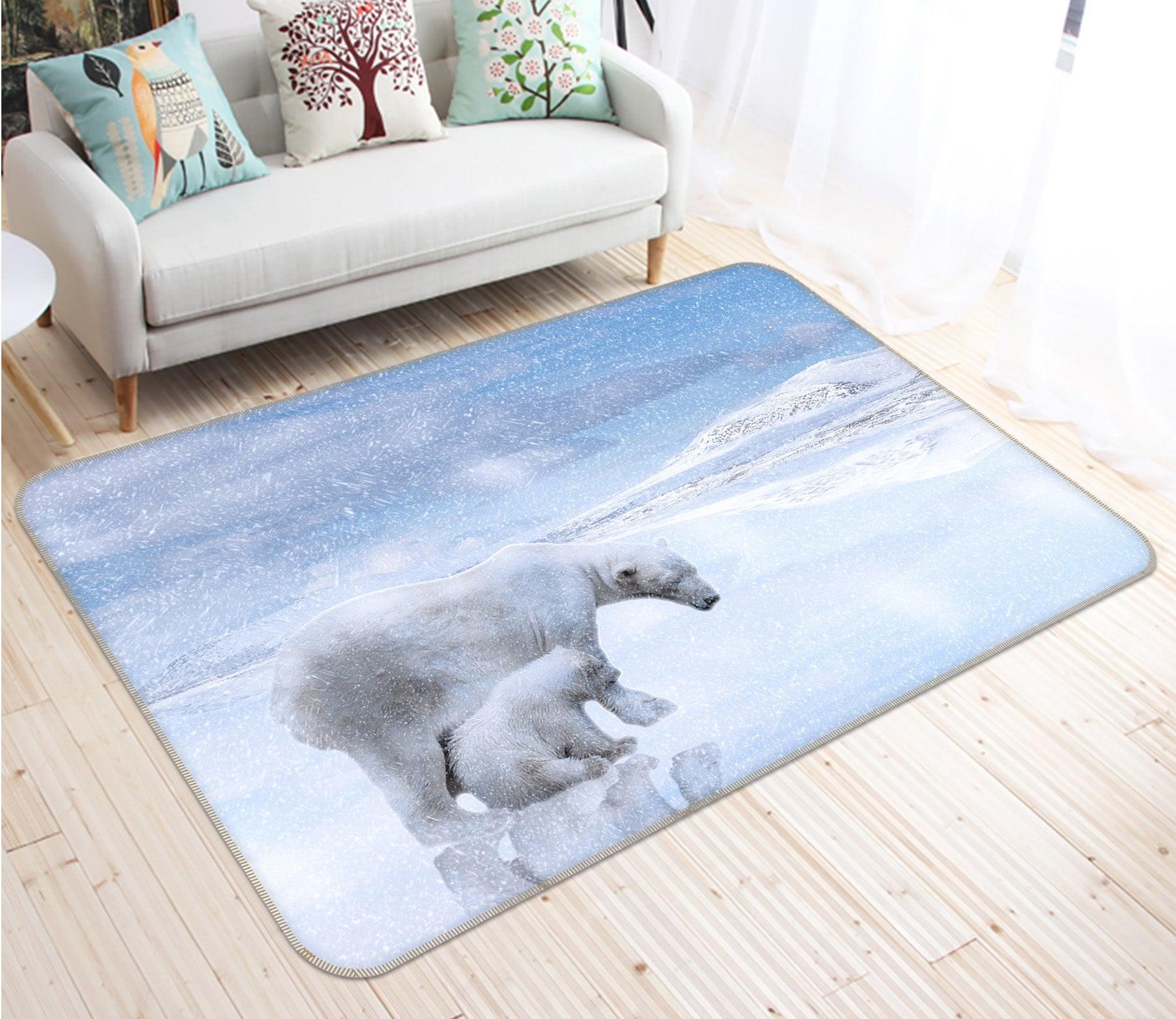 3D Polar Bear 82144 Animal Non Slip Rug Mat Room Mat Quality Elegant Photo Carpet