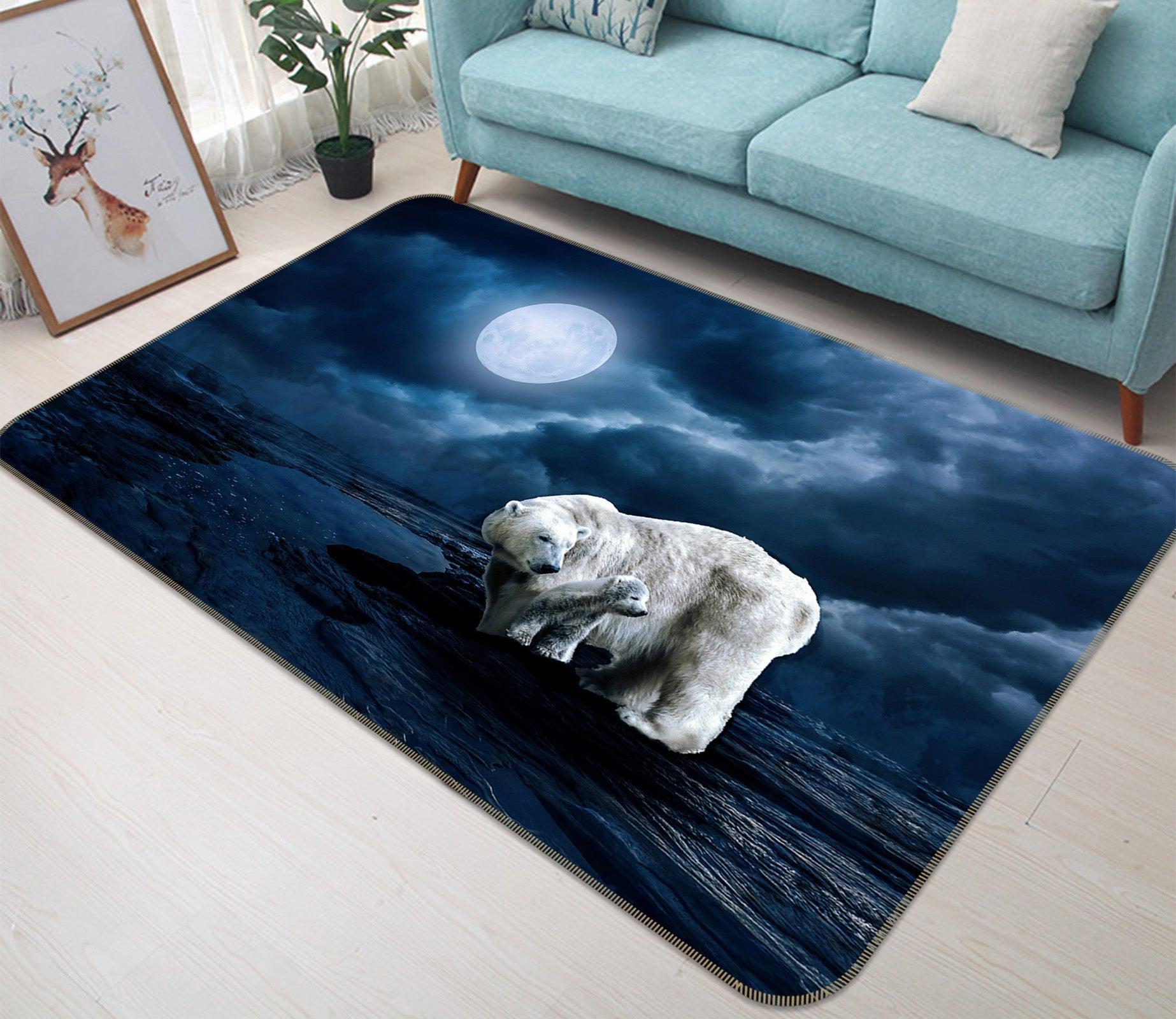 3D Polar Bear 82143 Animal Non Slip Rug Mat Room Mat Quality Elegant Photo Carpet