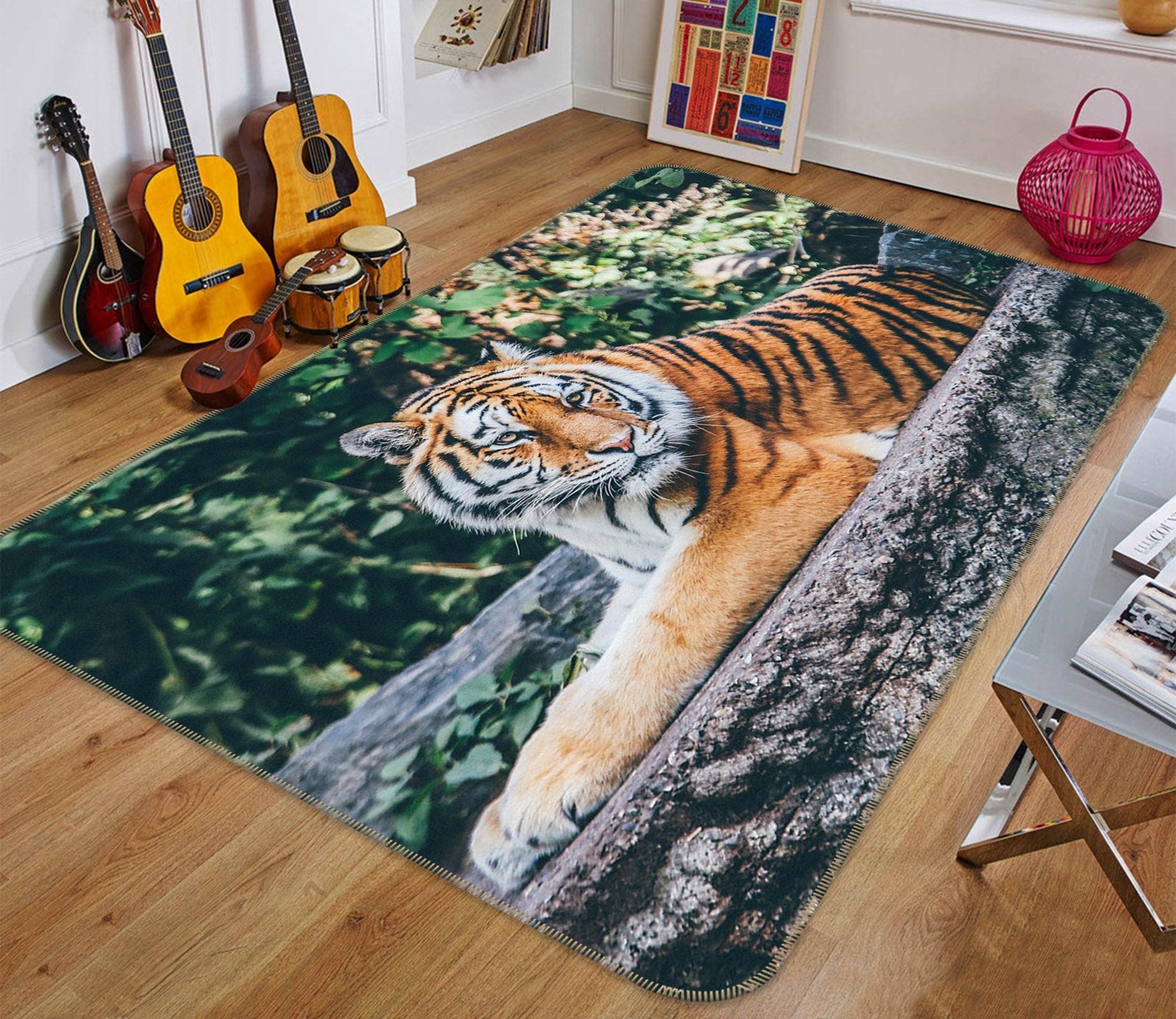 3D Resting Tiger 82076 Animal Non Slip Rug Mat Room Mat Quality Elegant Photo Carpet