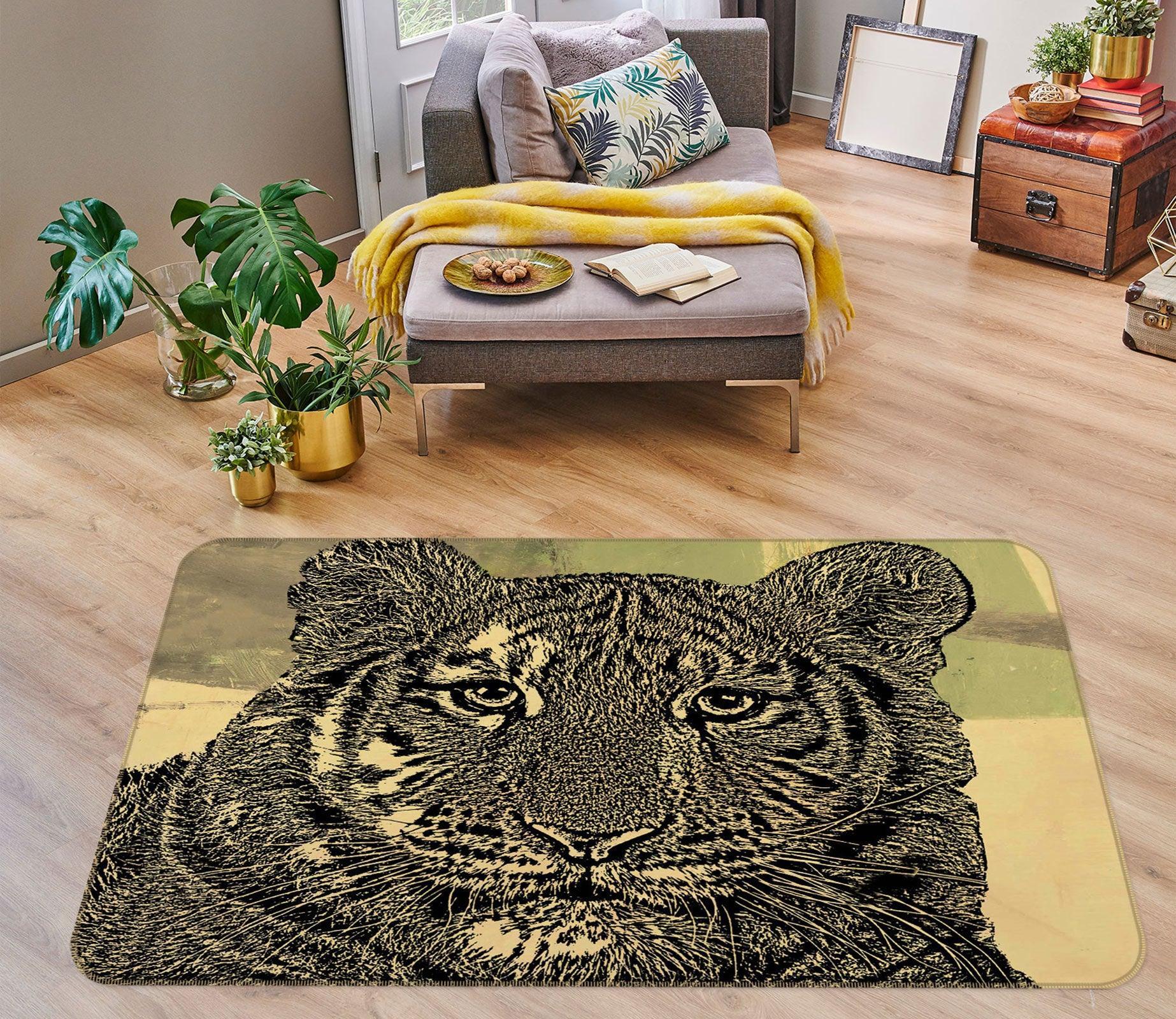 3D Tiger 75250 Non Slip Rug Mat Room Mat Quality Elegant Photo Carpet