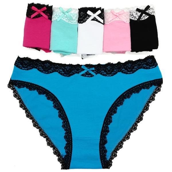 24 X Womens Sheer Spandex / Cotton Briefs - Colours Underwear Undies 89477