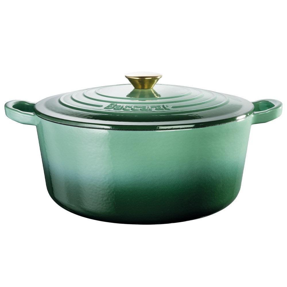 Baccarat Le Connoisseur Cast Iron Round French Oven 6.3L - Moss