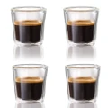 Baccarat Barista Facet Double Wall Espresso Glass Set of 4 Size 88ml