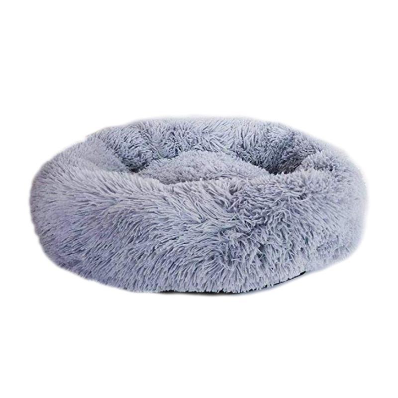Pets Round Nest Calming Bed - Dark Grey 50cm x 26cm