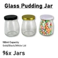 96x Small Glass Pudding Jars 100ML Milk Parfait Spice Storage Container Bottle