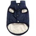 GoodGoods Pet Dog Fleece Lined Sweater Outwear Winter Warm Clothes Puppy Vest Coat Jacket(Navy Blue-S)