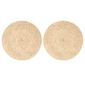 2PK Ladelle Cairns 38cm Round Placemat Ratan Hand Woven Kitchen/Dining Table Mat