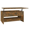 Coffee Table Smoked Oak 80x50x40 cm Engineered Wood vidaXL