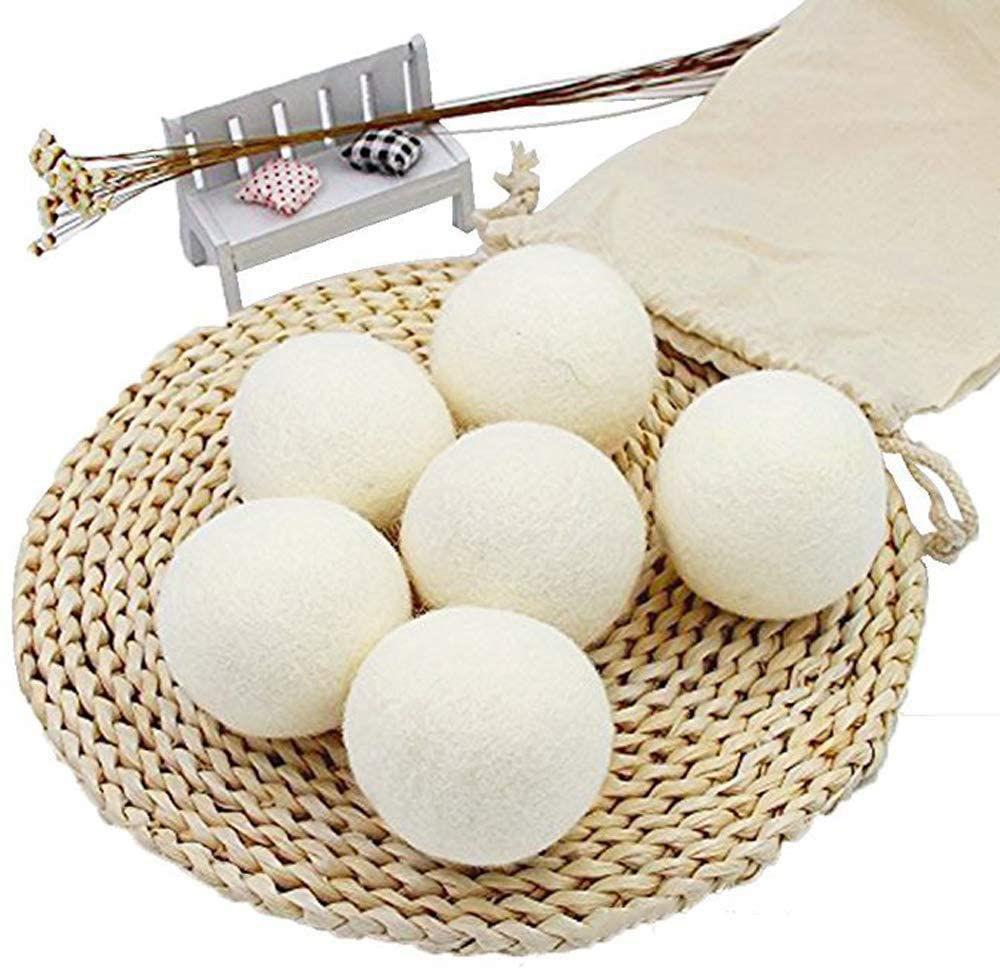 100% Natural Wool Dryer Balls Hand Made Engergy Saving 1000 Loads 6 BALLS