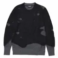 Diesel Boys Black Sweater with Grey Design