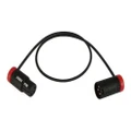 Cable Techniques Low-Profile Balanced XLR Microphone Cable Adjustable Angle 3pin - Red - 45cm