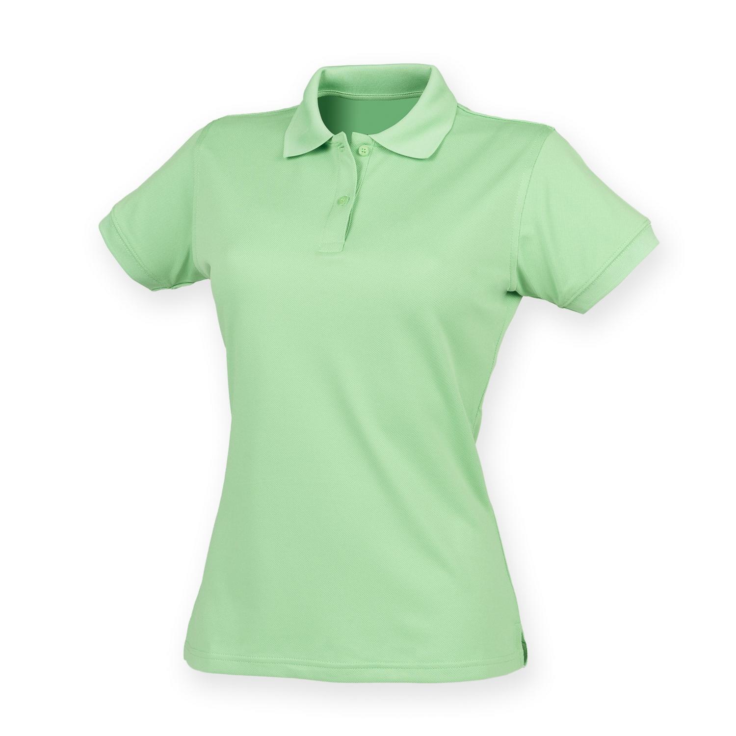 Henbury Womens/Ladies Coolplus® Fitted Polo Shirt (Lime Green) (3XL)