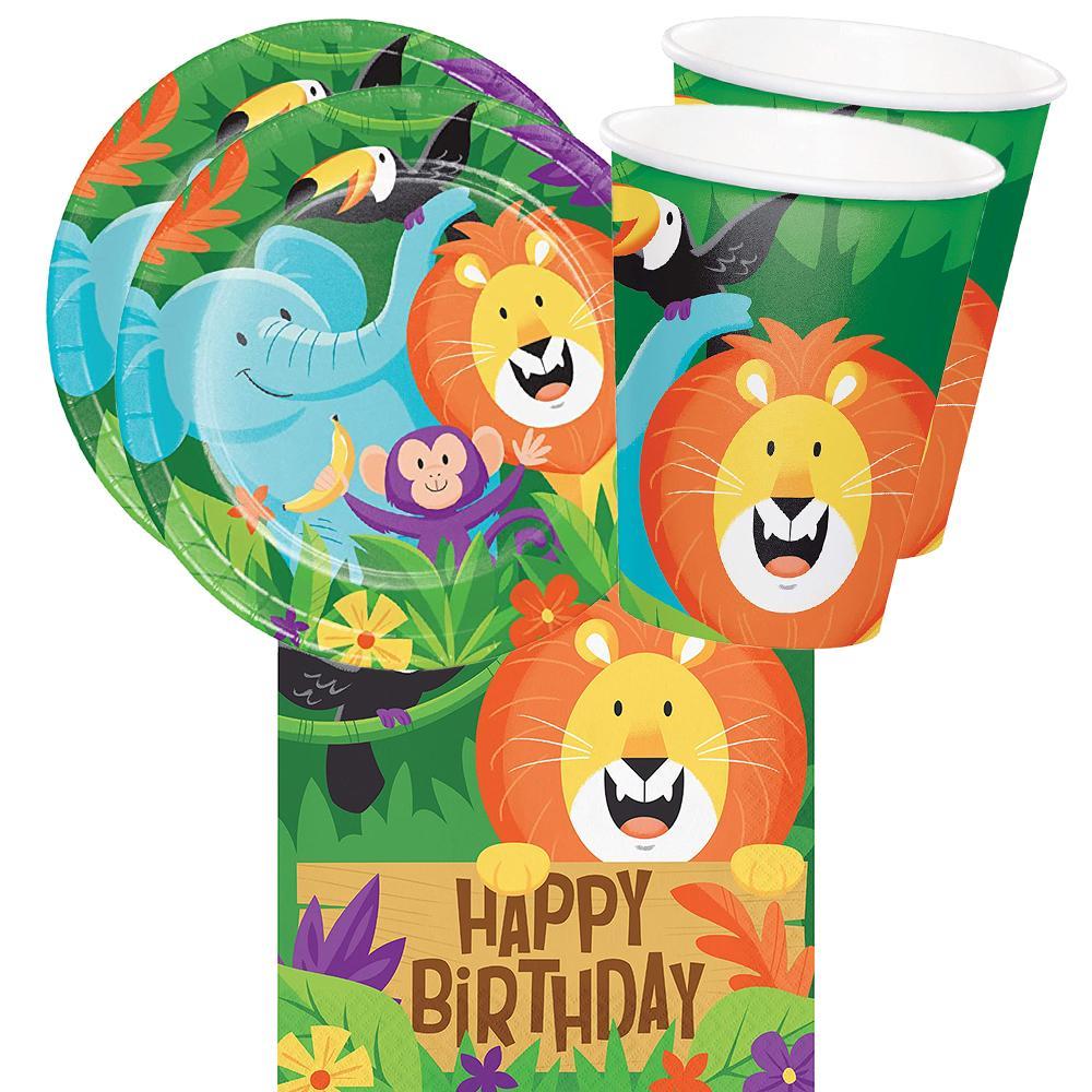 Jungle Safari 16 Guest Happy Birthday Tableware Party Pack