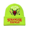 Vicanber Stranger Things 4 Printed Unisex Women Men Knitted Beanie Cap Stretch Hat(Fluorescent Green)