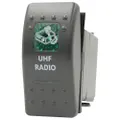 UHF Radio Green LED 12-24v Rocker Switch