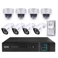 Elinz 8CH AHD 1080P HD Video & Audio Recording CCTV Surveillance DVR 4x Outdoor Bullet 4x Vandal-proof Dome Security Camera System 2TB HDD