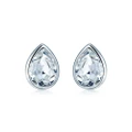 Teardrop Stud Earrings with Swarovski Crystals WGP MYJS Bridal