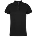 Asquith & Fox Womens/Ladies Plain Short Sleeve Polo Shirt (Black) (XL)