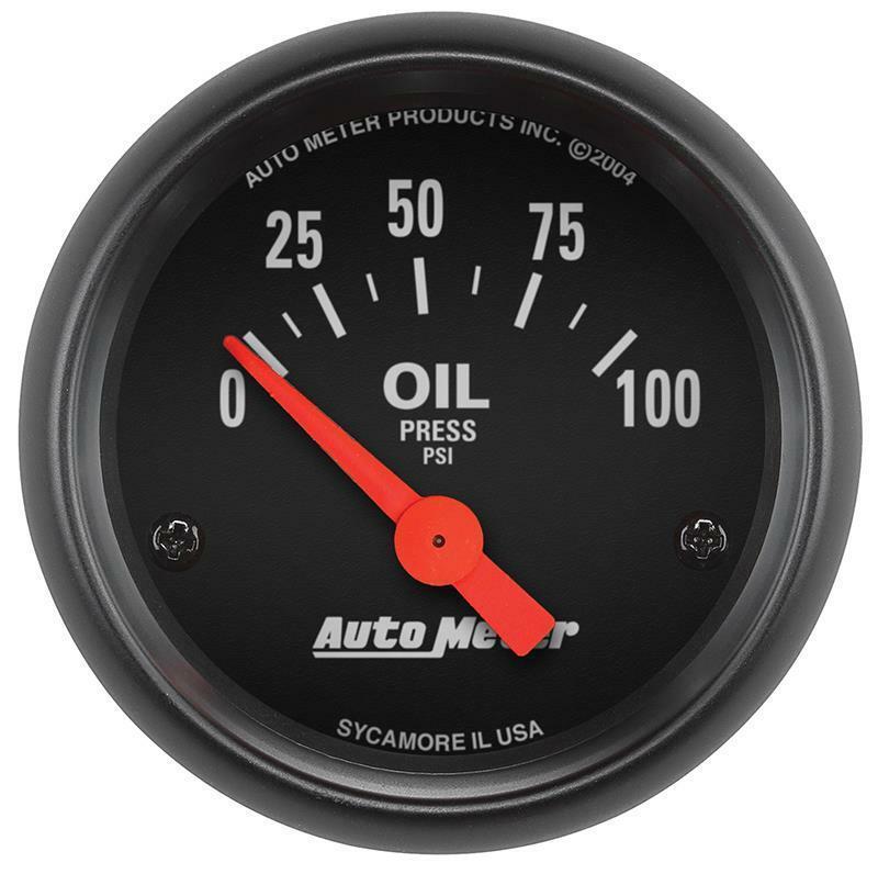 Auto Meter Z-Series Oil Pressure Gauge 2-1/16" Electric 0-100 psi AU2634
