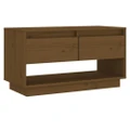 TV Cabinet Honey Brown 74x34x40 cm Solid Wood Pine vidaXL