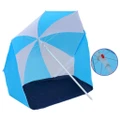 Beach Umbrella Shelter Blue and White 180 cm Fabric vidaXL