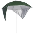 Beach Umbrella with Side Walls Green 215 cm vidaXL