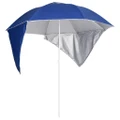 Beach Umbrella with Side Walls Blue 215 cm vidaXL