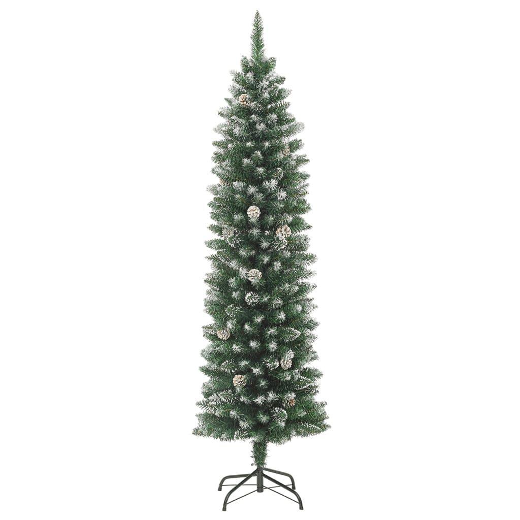 Artificial Slim Christmas Tree with Stand 150 cm PVC vidaXL