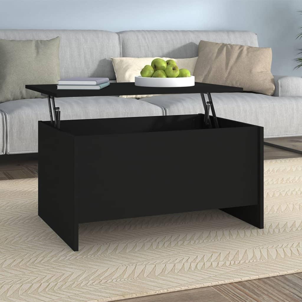 Coffee Table Black 80x55.5x41.5 cm Engineered Wood vidaXL