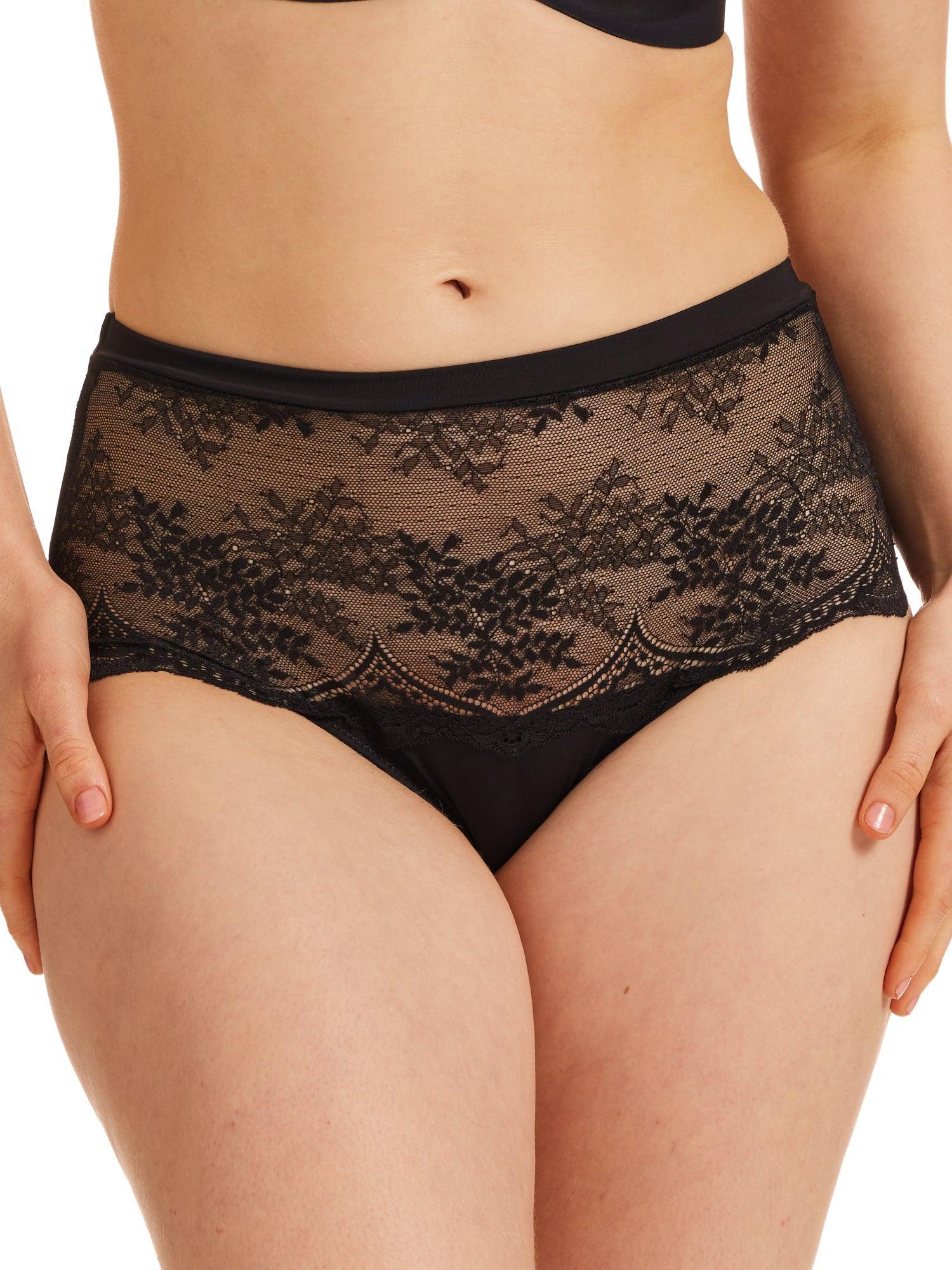 Recycled Microfibre Lace Full Brief - Black Lingerie - Kayser