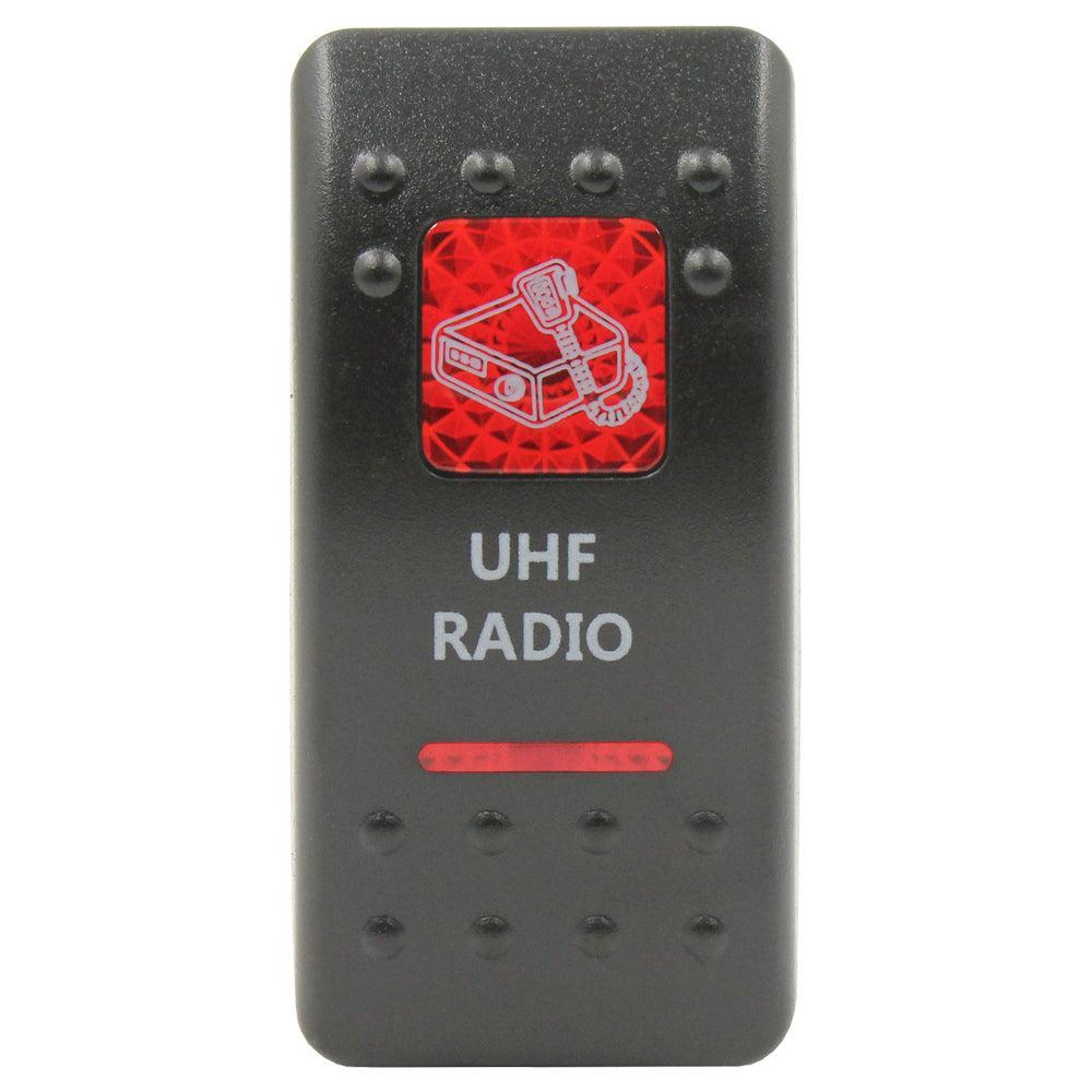UHF Radio Rocker Switch Cover Only - Red