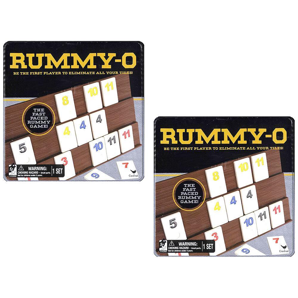 2PK Cardinal Classic Rummy O Board Family Game w/ Tin Storage Kids/Children 5y+