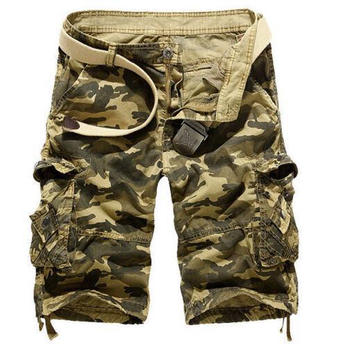 GoodGoods Sport Tactical Military Cargo Shorts Summer Casual Half Pants(Khaki Camo,36)
