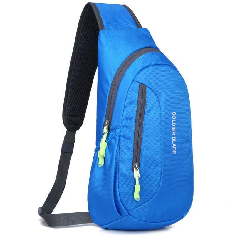 Vicanber Men Sport Chest Pack Waterproof Sling Shoulder Crossbody Backpack (Blue)
