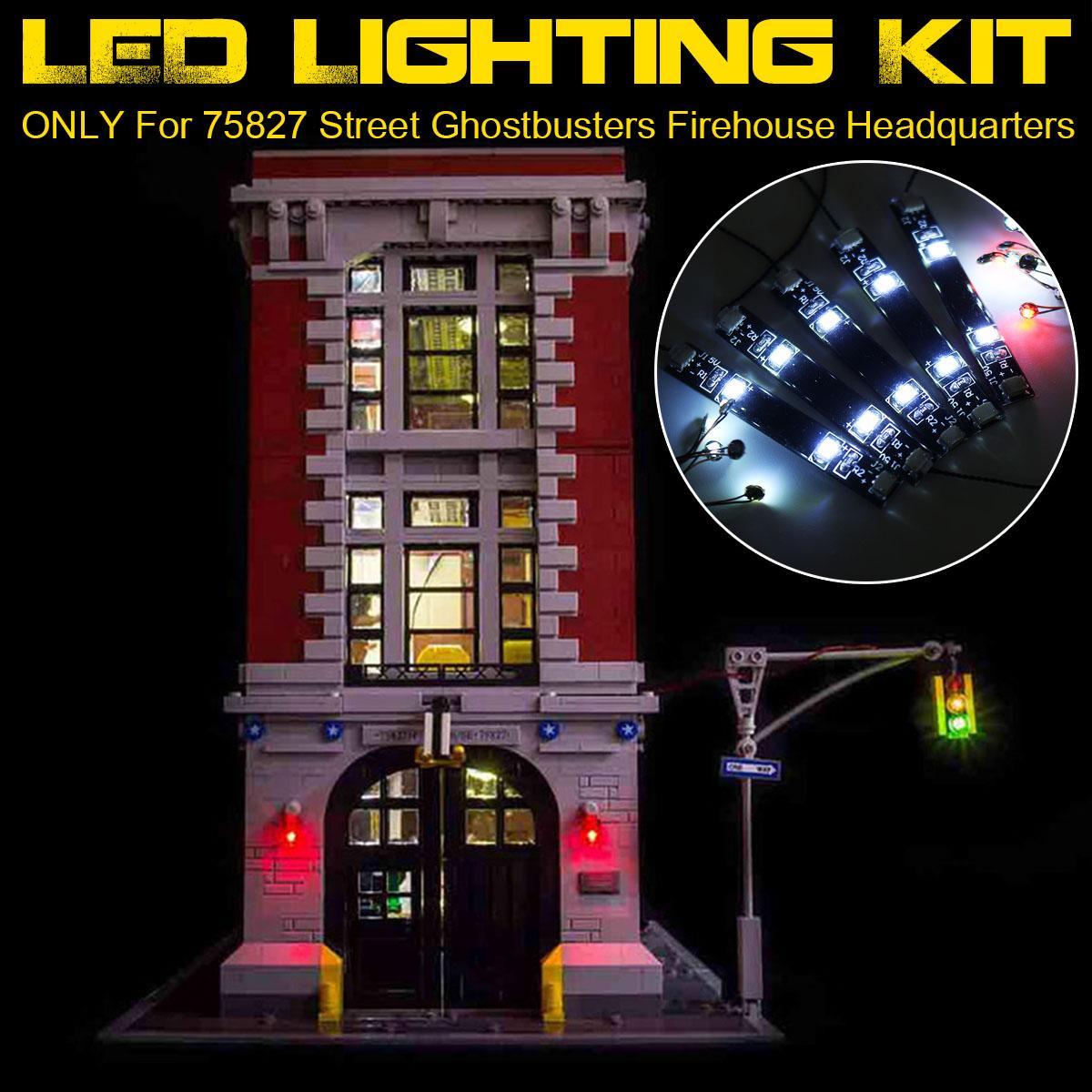 DIY LED Light Lighting Kit ONLY For LEGO 75827 Street Ghostbusters Firehouse Bricks