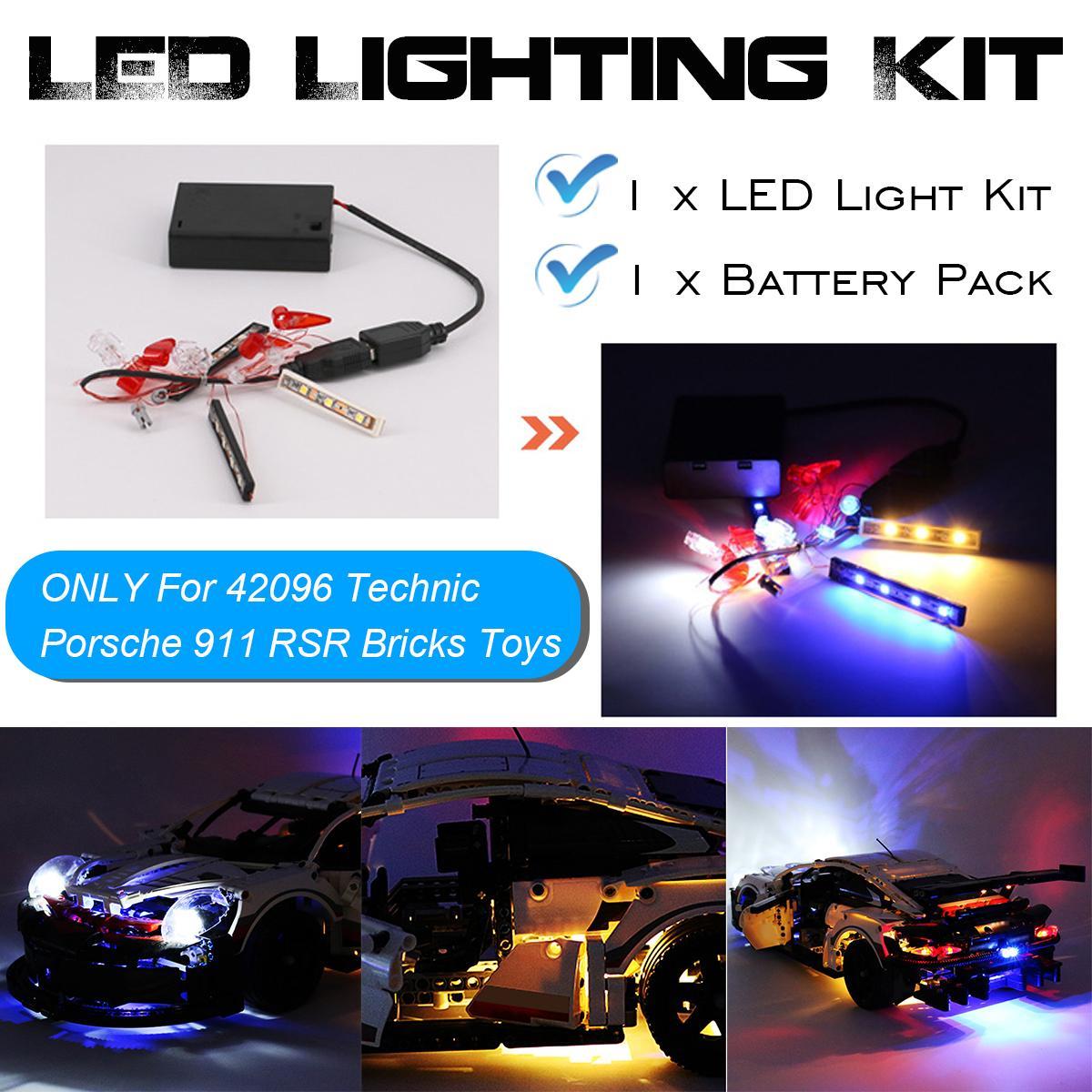 DIY LED Light Lighting Kit ONLY For LEGO 42096 Technic RSR Light Bricks
