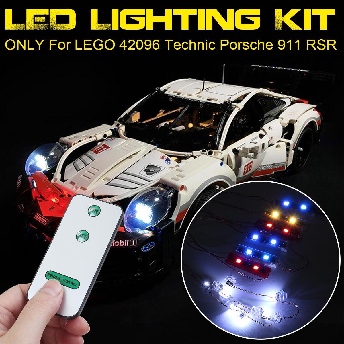 DIY LED Light Lighting Kit ONLY For LEGO 42096 Technic 911 RSR Bricks+Remote Control