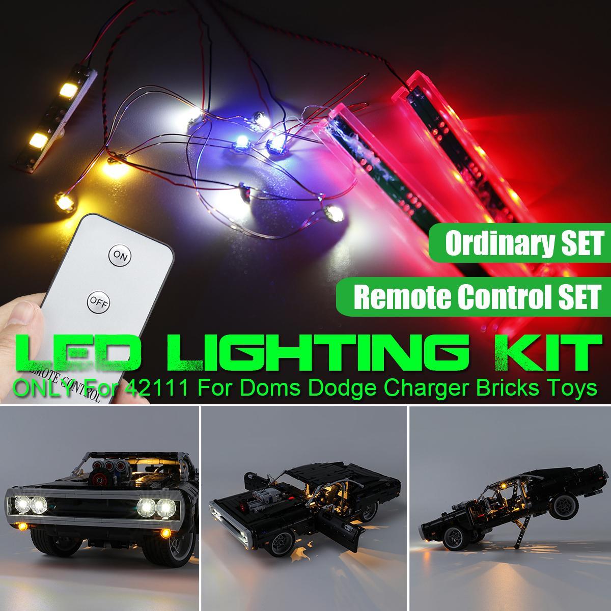 LED Light Lighting Kit Only for LEGO 42111 for Doms Dodge Charger Car Bricks Toy
