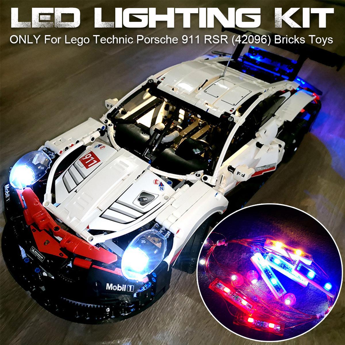 ONLY LED Light Lighting Kit For Lego 42096 Technic Porsche 911 RSR Bricks Toys