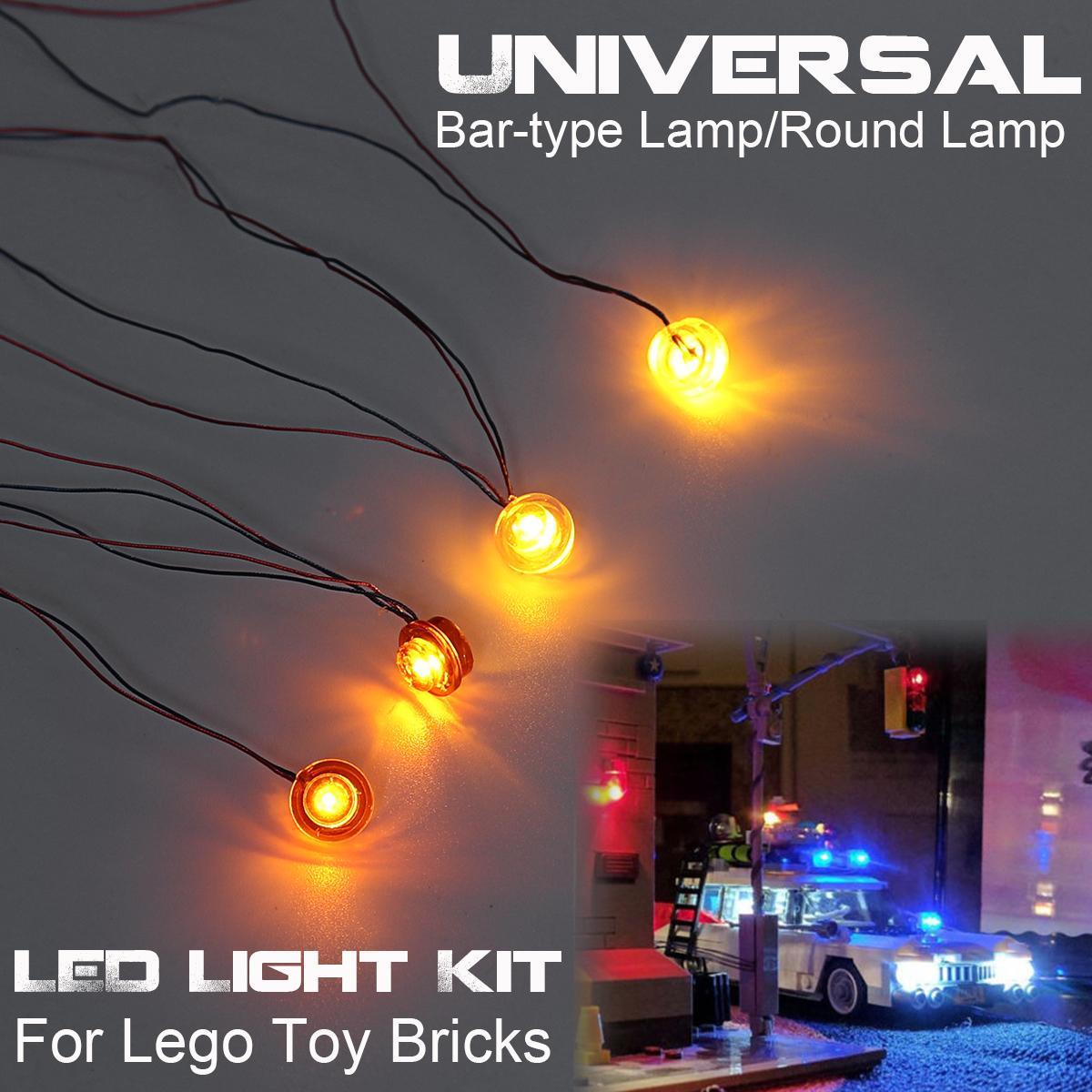 Universal LED Light Lighting Kit For Lego Toy Bricks Bar-type Lamp/Round Lamp