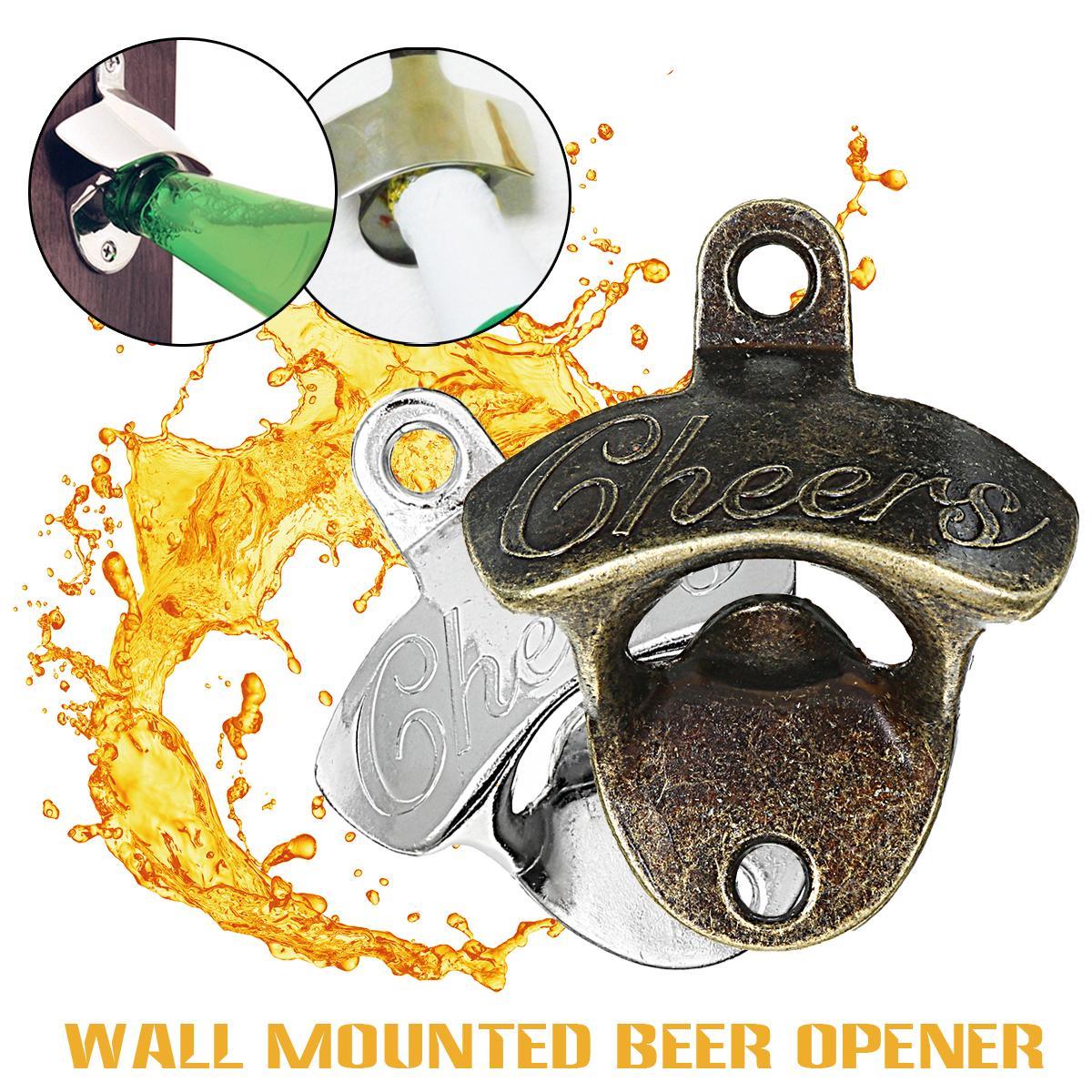Retro Bronze Wall-mounted Bottle Opener Wall Mounted Opener