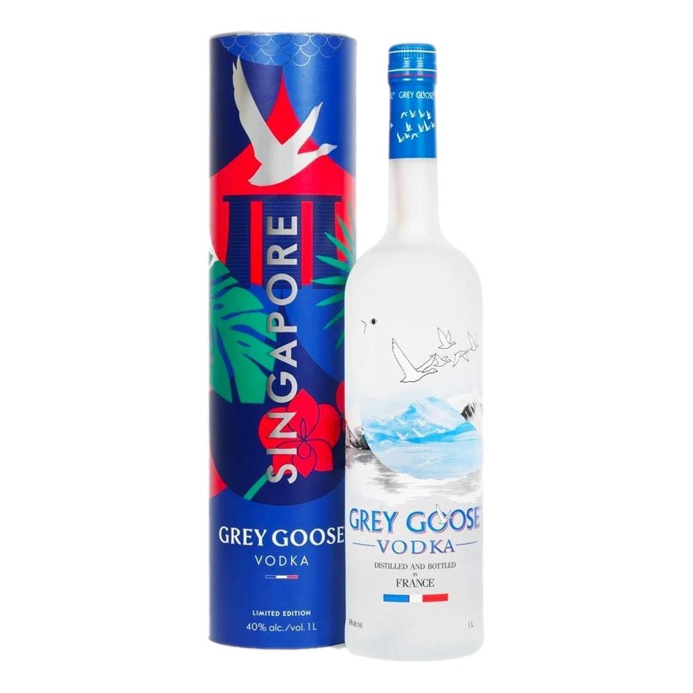 Grey Goose Singapore Limited Edition With Gift Tin French Vodka 1L